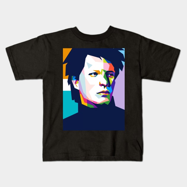 Bon Jovi Pop Art Kids T-Shirt by Dethector